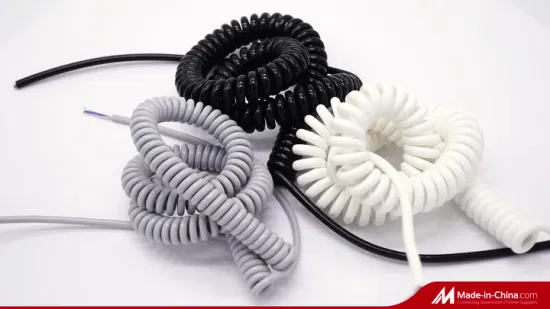 Cavi bobina per vendita diretta in fabbrica Cavo robot a molla di potenza a spirale in silicone PUR